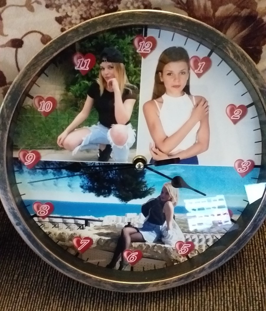 Ceas personalizat de perete rama de lemn