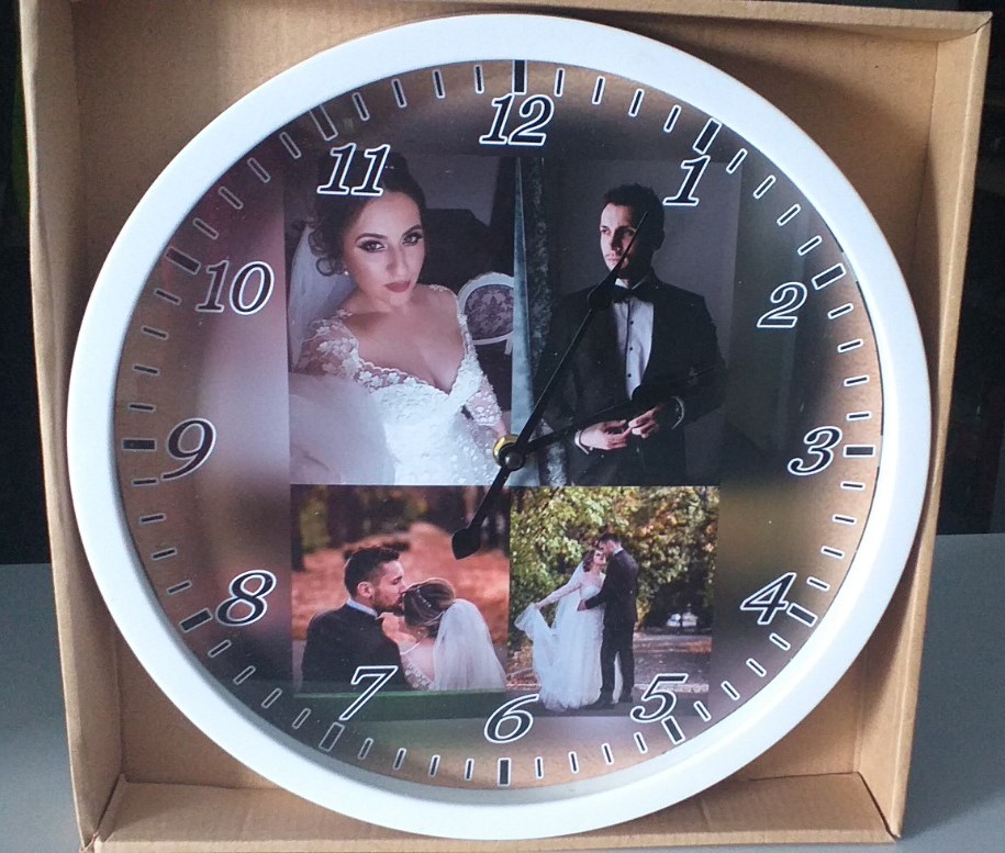 Ceas personalizat de perete rama de plastic